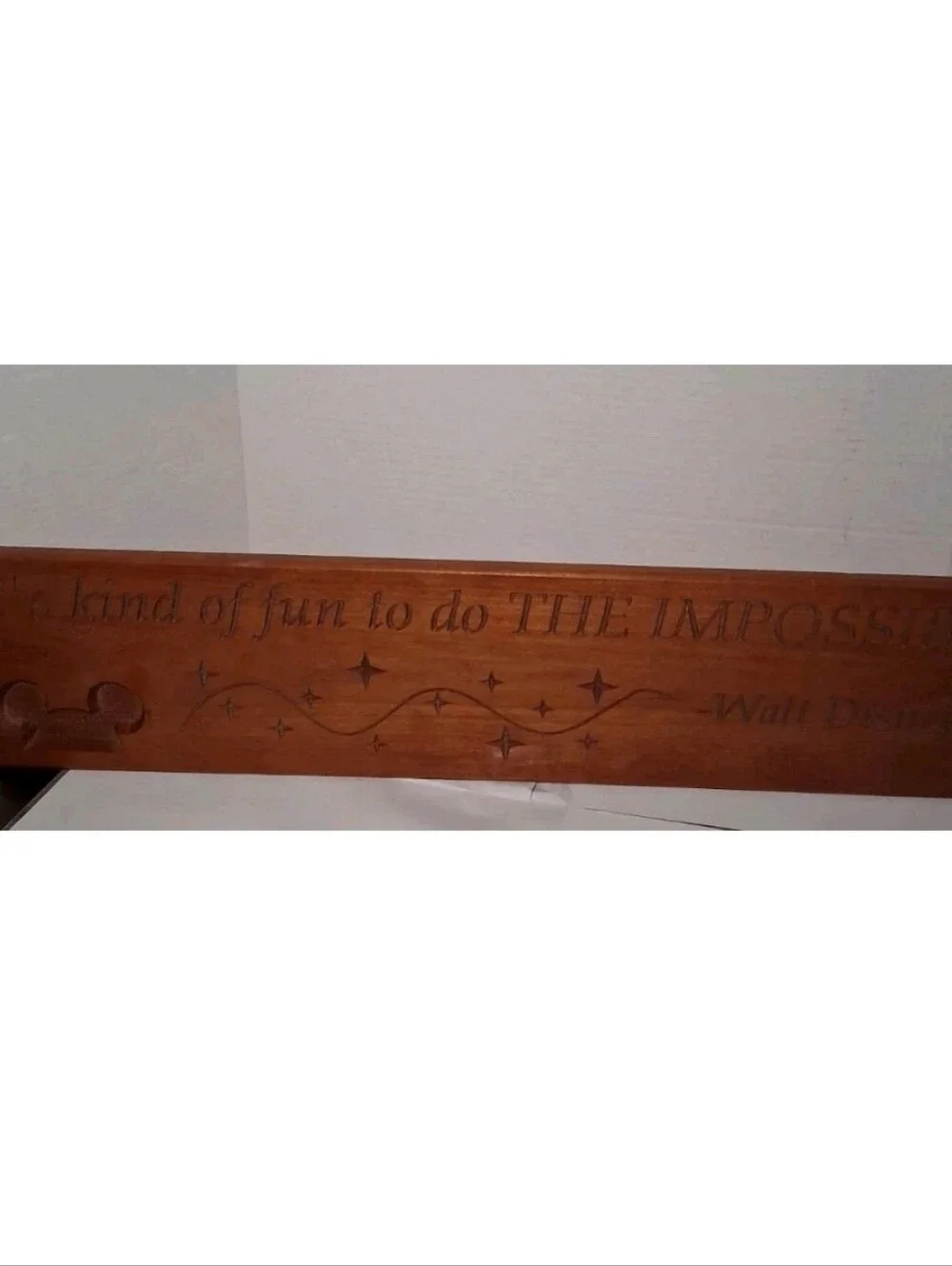 Disney Carved Wooden Wall Art in Brown